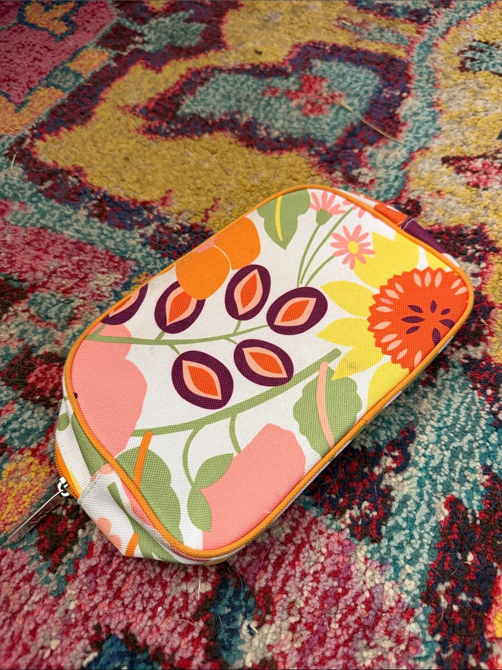 Clinique Floral Multi-Color Pouch Bag